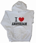Hooded Sweater I love Amsterdam 